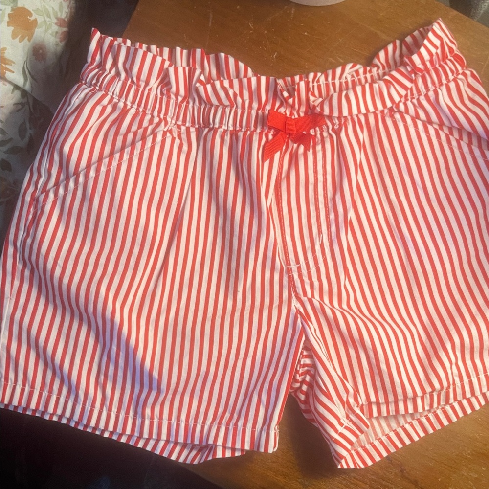 Gymboree Striped High Waist Shorts with Bow